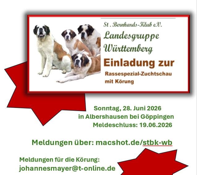 Einladung zur Spezial-Rassehundeausstellung mit Körung